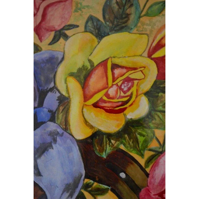 1940s Painting on Paper, Signed Schlachter, 1947 For Sale - Image 5 of 7