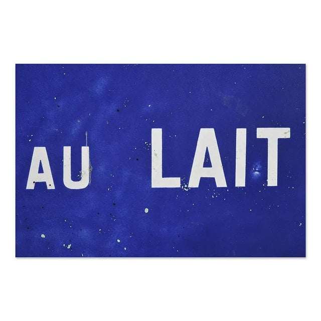 Menier Chocolate Enameled Sheet Metal Plate For Sale - Image 6 of 7