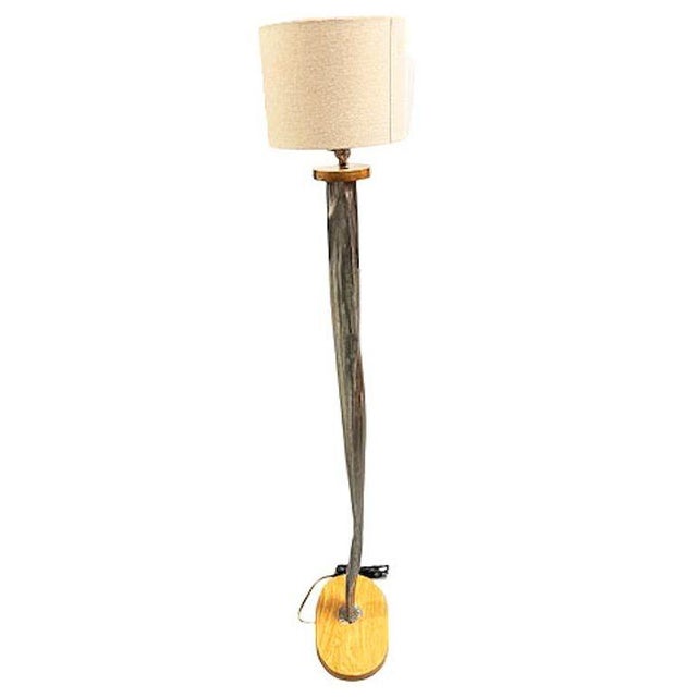 Hand machined Brushed Steel Female Leg Floor Lamp inspired by Marilyn Monroe. This unique piece was forged and finished...