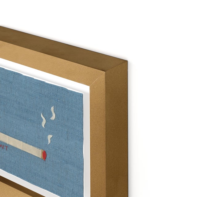 DESCRIPTION: Lorraine The Seafoam Cigarette by Willa Heart in Gold Frame, Mini Art Print This is a print of a handmade...