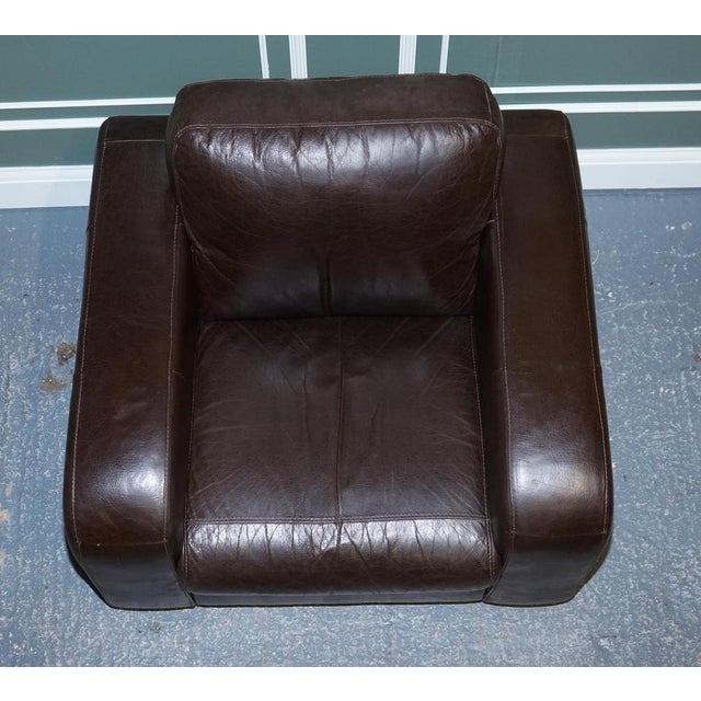Animal Skin Vintage Brown Leather Armchairs from Sofitalia, Set of 2 For Sale - Image 7 of 12