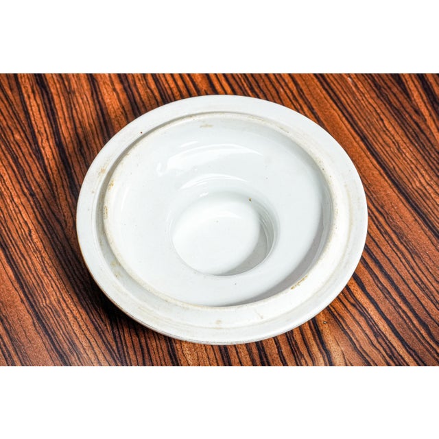 Neat Ivy League Antique Porcelain Tobacco Jar Yale, Harvard, Columbia, Princeton Tobacciana For Sale - Image 12 of 15