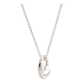 Tiffany & Co. Sterling Silver Elsa Peretti Eternal Circle Pendant Necklace 4.11g For Sale