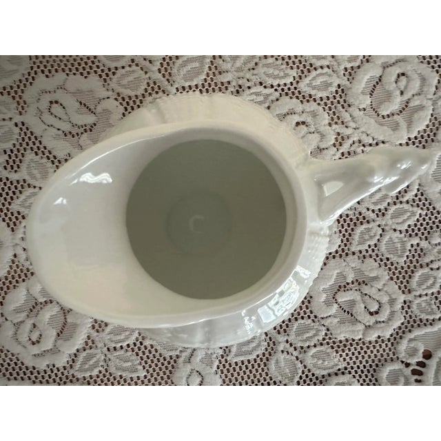 Vintage White Porcelain Paris Royal Coral & Sea Urchin Small Pitcher/Creamer For Sale - Image 9 of 9