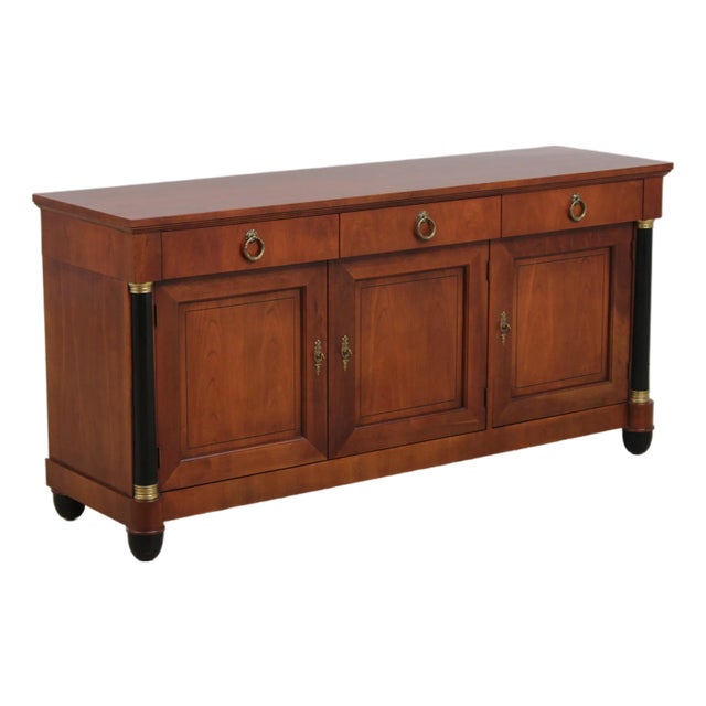 Baker Cherry French Empire Sideboard For Sale