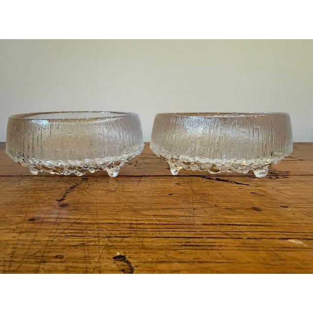 Classic Finnish Glassware ~ Ultima Thule Footed Bowls by Tapio Wirkkala for Iittala, Set of 2. These bowls are still made...