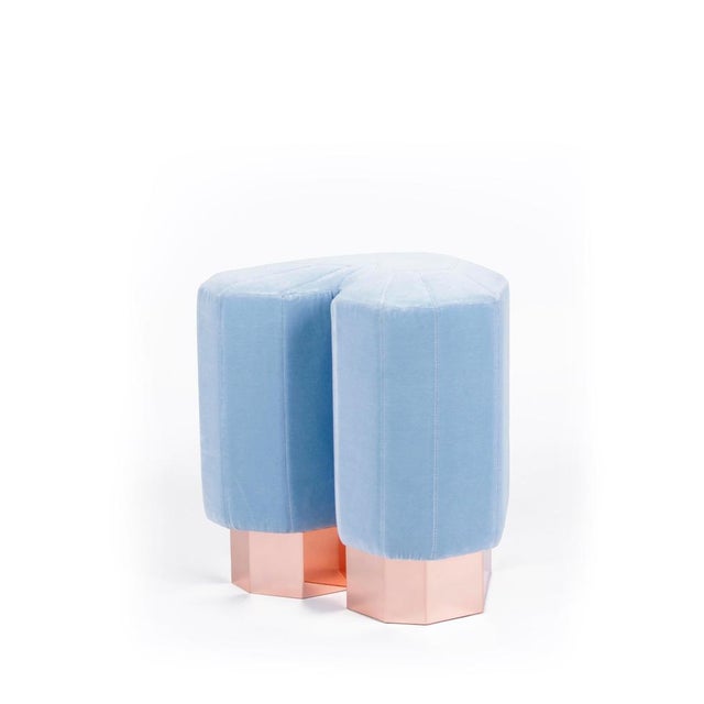 Light Blue Queen Heart Stools by Royal Stranger, Set of 4 For Sale - Image 6 of 18