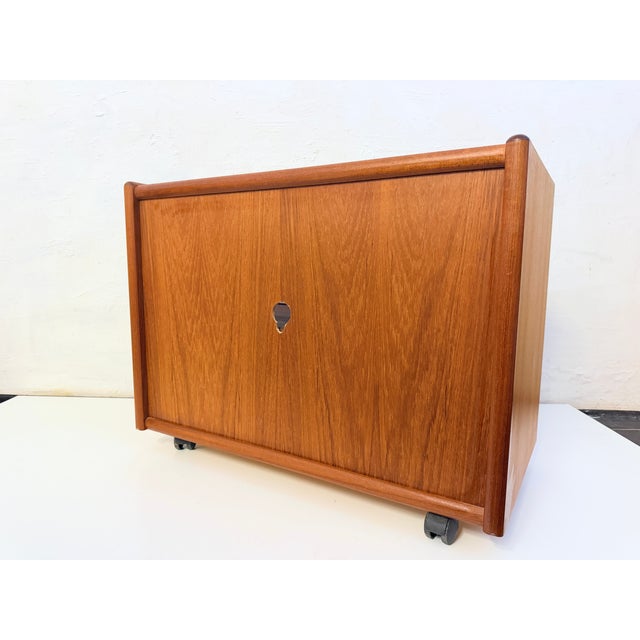 Vintage Danish Teak Record Trolley, 1960s For Sale - Image 10 of 11