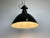 East German Black Enamel Factory Light by LBD Veb Leuchtenbau, Dresden, 1950s For Sale - Image 10 of 16