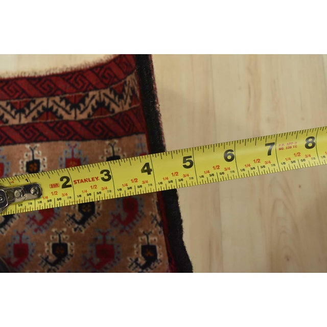 Baloch Rug 3’4” X 6’1” Brown Wool Vintage Tribal Hand-Knotted Oriental Carpet For Sale - Image 10 of 12