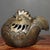 Metal Antiqued Bronze Rooster Incense Burner - Chinese Gilt Metal Bird Sculpture For Sale - Image 7 of 9