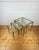 Vintage Hollywood Regency Brass and Glass Nesting Tables, 1950s, Set of 3, in Very Good conditions. Designed 1950 to 1959