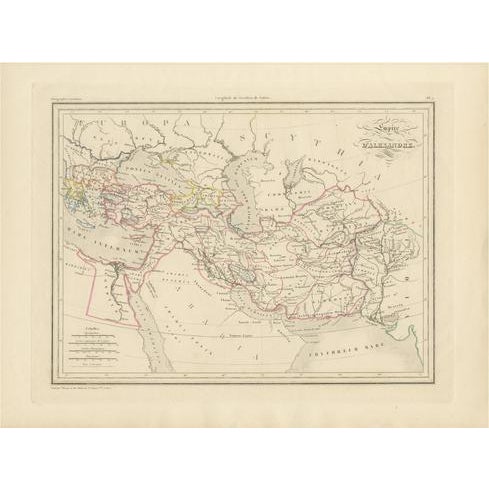 Empire Dalexandre Map of Alexander the Greats Empire, 1850 For Sale - Image 10 of 10