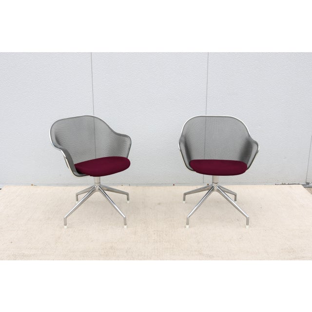 B&B Italia Italian Modern Antonio Citterio for B&b Italia Iuta Swivel Dining Chairs, a Pair For Sale - Image 4 of 18