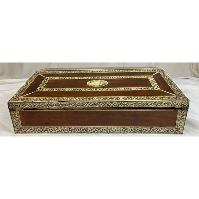 Late 19th Century Late 19th Century Antique Campaign Lap Desk For Sale - Image 5 of 12