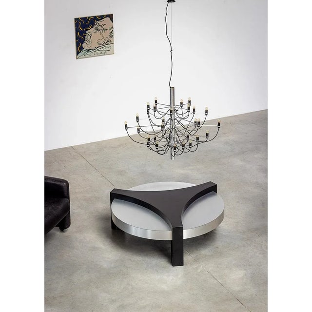 Black and Aluminum Low Table, 1970s For Sale - Image 4 of 8