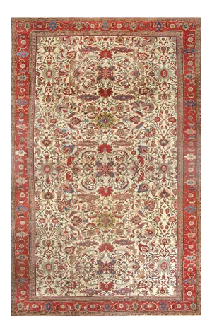 Ivory Antique Persian Sultanabad 12'9" X 22'1"