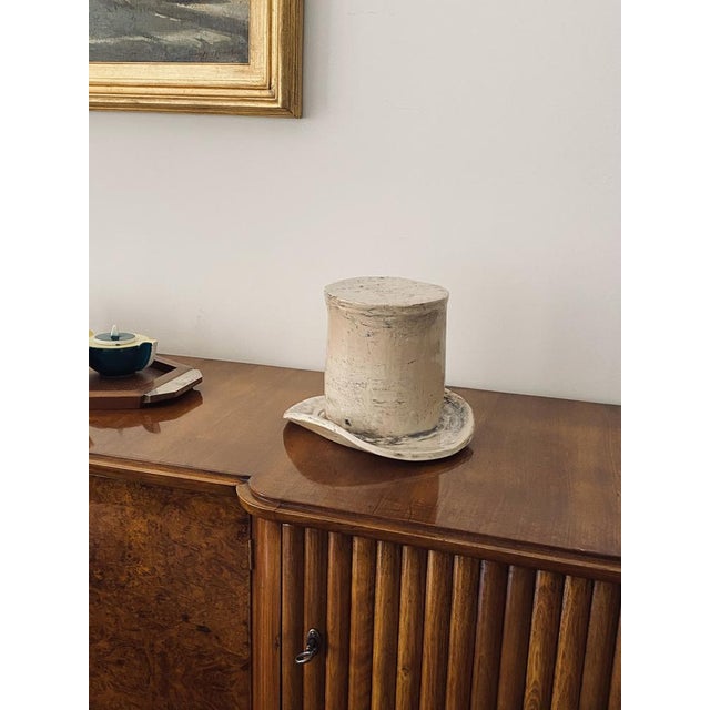 Large White Ceramic Top Hat Sculpture, France, 1950s For Sale - Image 4 of 18