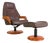 Set of Lounge Chair in Leather with Ottoman from HS Furniture For Sale