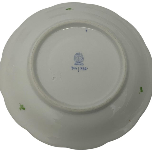 1980s Herend Blue Garland Porcelain Dinnerware Set Complete Service for 6 - 30 Pieces For Sale - Image 11 of 12