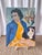 Orange School of Paris Jean Berthier, Female Portrait, 1956, Oil on Canvas For Sale - Image 8 of 10