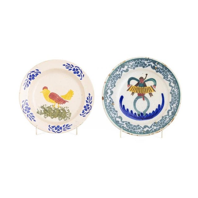 Vintage Portuguese Earthenware Plates, Set of 2 For Sale - Image 6 of 6