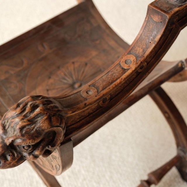 1800s French Wooden Armchair For Sale In Birmingham - Image 6 of 13