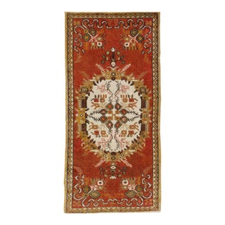 Galerie Shabab Collection Mid-20th Century Turkish Oushak Throw Rug For Sale