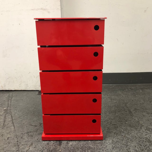 Dottus Italy 5Bin Red Storage Tower Chairish