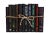 Decorative Books - Metallic Book Bundle - 1 Foot of Black Books For Sale