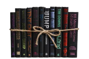 Decorative Books - Metallic Book Bundle - 1 Foot of Black Books