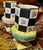 1990s MacKenzie-Childs Courtly Check Pedestal Mug Pair, Hand-Painted Floral, Dated 1994 & 1996 - a Pair For Sale - Image 9 of 10