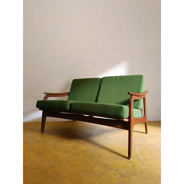 Brown Swedish 2-Seater Sofa attributed to Bertil Fridhagen, 1960s For Sale - Image 8 of 9