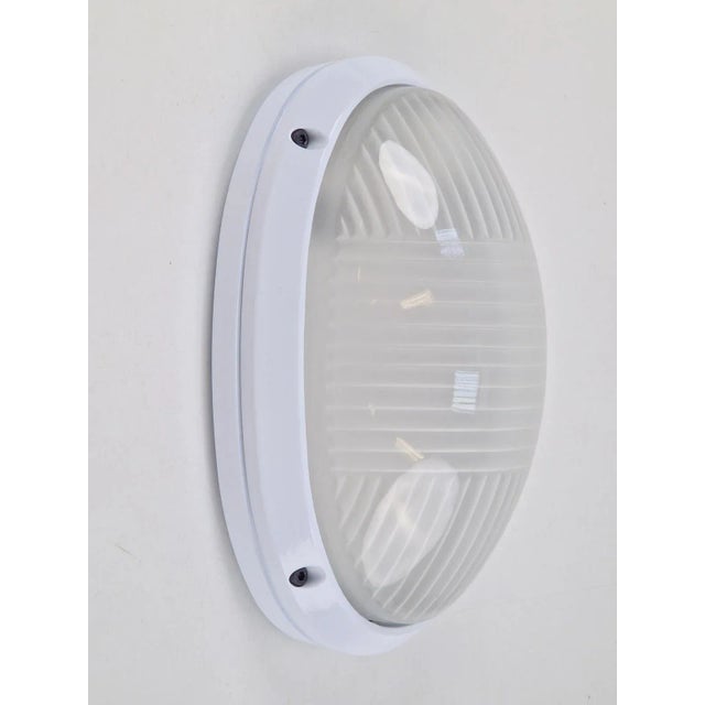 Vintage Oval Outdoor Wall Lamp by Simes Vedo, 1980s, Set of 4 For Sale - Image 12 of 15