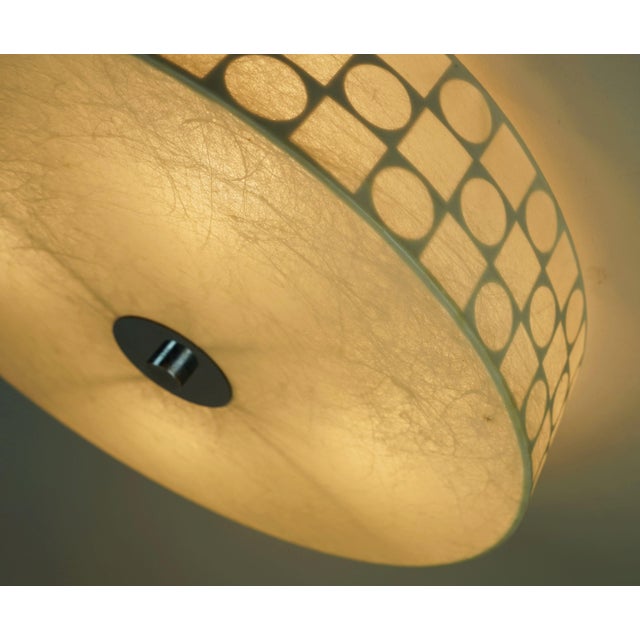 Mid-Century Modern Cocoon Ceiling Lamp with Op Art Pattern by Fritz Wauer for Goldkant Leuchten For Sale - Image 9 of 15