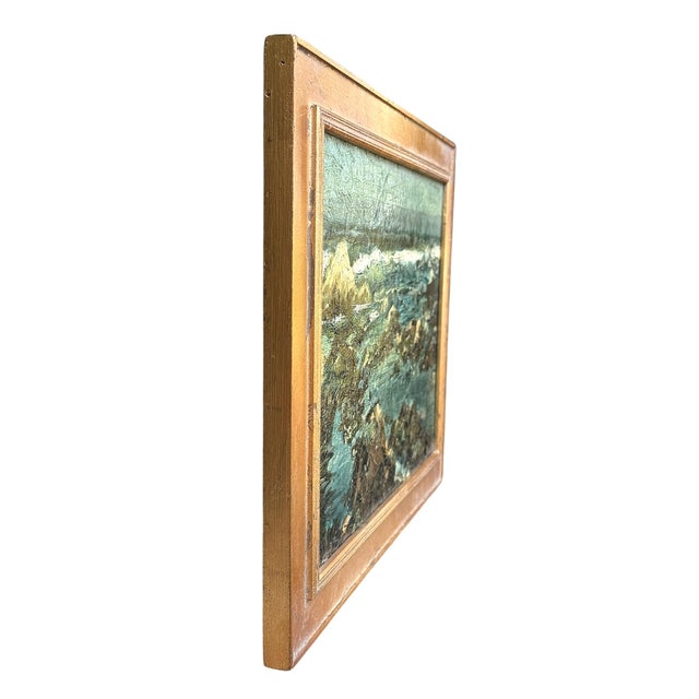 Mid-20th Century American Seascape Oil Painting For Sale - Image 4 of 11