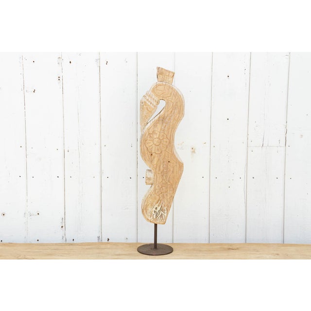 Floral Carved Antique Indian Panel For Sale - Image 4 of 10