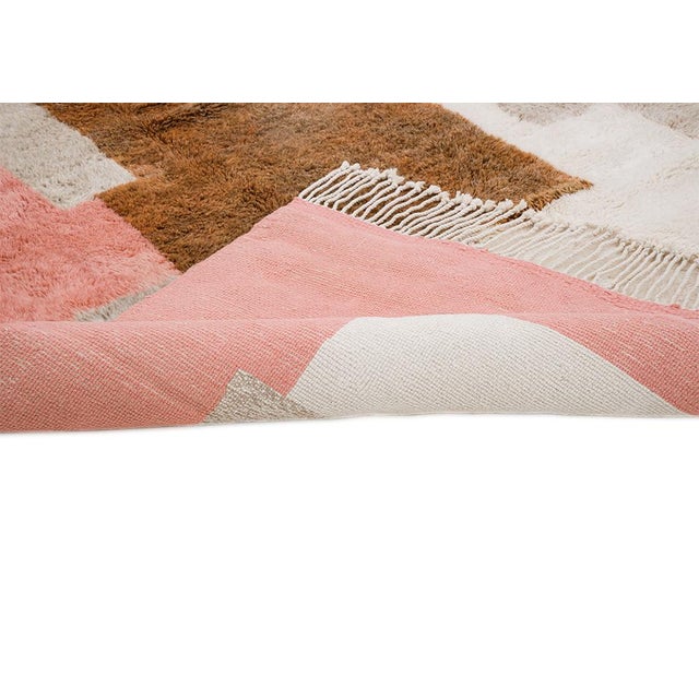 Premium Hand-Knotted Moroccan Wool Rug | 12'5" X 8'9" | One of a Kind For Sale - Image 9 of 9