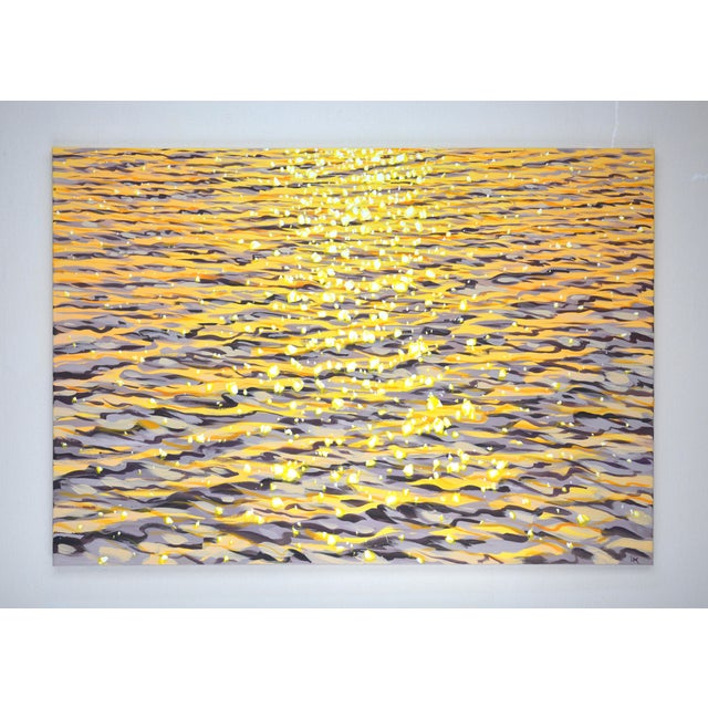 In this painting, I sought to capture the mesmerizing reflections of light on water at twilight. Using acrylics, I layered...