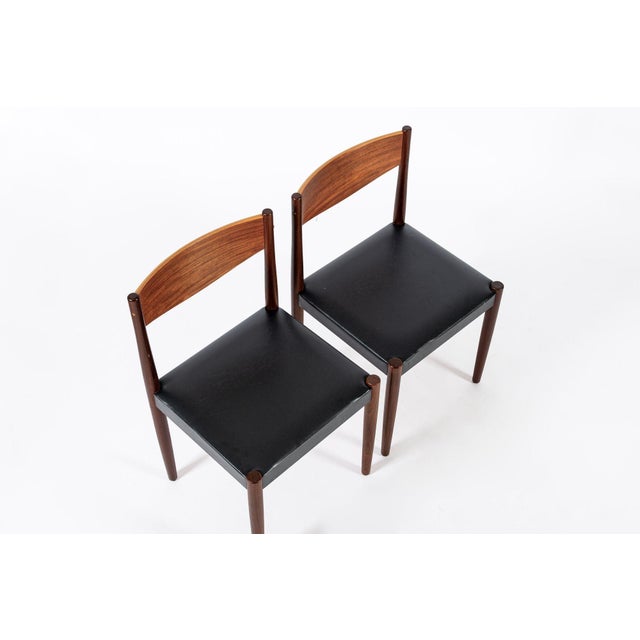 Wood Mid Century Danish Modern Teak Dining Chairs by Poul Volther for Frem Rojle For Sale - Image 7 of 15