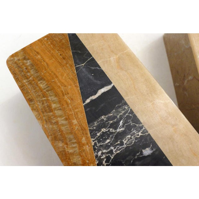 Art Deco Bookends in Marble and Onyx Block, 1930s, Set of 2 For Sale - Image 11 of 13