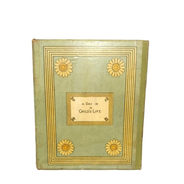 Green Antique Kate Greenaway a Day in a Child's Life Book Stunning Illustrations Songs Children's For Sale - Image 8 of 11