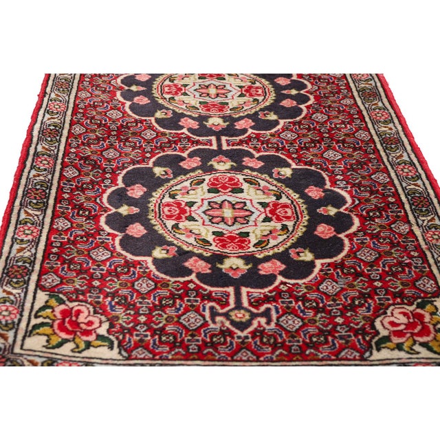 Early 20th Century Antique Persian Bijar Rug, 01'10 X 08'06 For Sale - Image 5 of 10