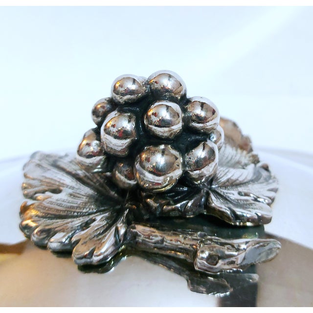 Silver Large Vintage Italian Cassetti Silver Plated Serving Dish with Lid and Pyrex Insert, 1970s For Sale - Image 8 of 13