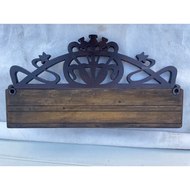 Antique Neo-Gothic Coat Rack in Oak, 1890s For Sale - Image 9 of 18
