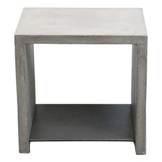 Four Hands Furniture Hugo Contemporary Industrial 22" Concrete Accent End Table For Sale
