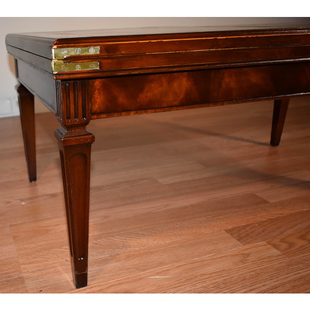 1910s Antique English Regency Mahogany Leather Top Coffee ...