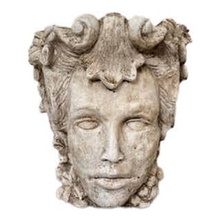 Vintage Ceramic Face Planter For Sale
