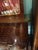 Mid-Century Modern Art Deco Italian Walnut Display Cabinet with Brass Details and Red Velvet Interior, 1930s For Sale - Image 3 of 7