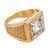 Vintage Gia 2.91 Carat Diamond 14k Yellow Gold Ring, Size 7.5 For Sale - Image 4 of 6